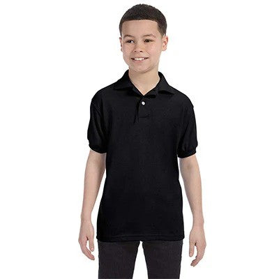 Hanes 054Y Youth Ecosmart Jersey Sport Shirt (Polo)