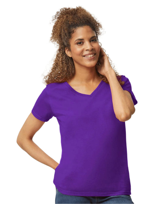 Gildan 5V00L Heavy Cotton Women's V-Neck T-Shirt