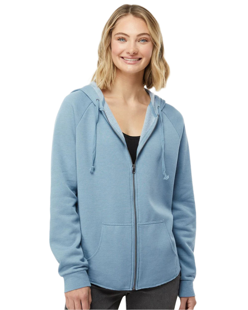 Independent Trading Co. PRM2500Z Women's California Wave Wash Full-Zip Hooded Sweatshirt