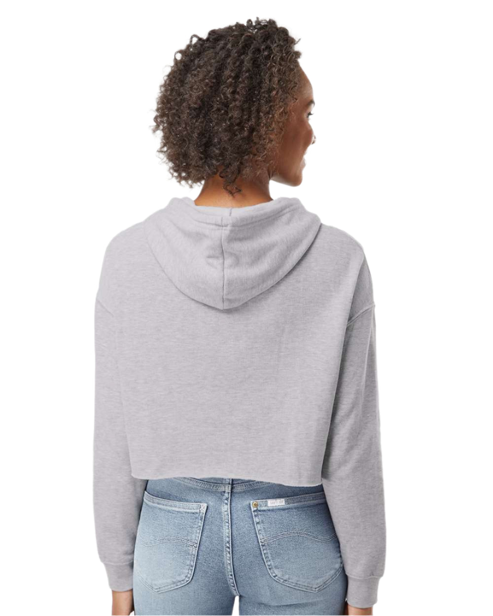 Independent Trading Co. AFX64CRP Women's Lightweight Hooded Pullover Crop Sweatshirt