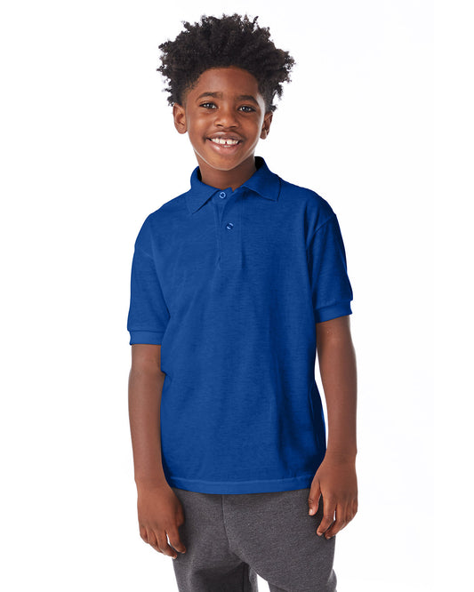 Hanes 054Y Youth Ecosmart Jersey Sport Shirt (Polo)