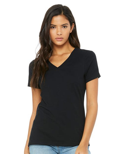Bella + Canvas 6405 Women's Relaxed Short Sleeve Jersey V-Neck Tee