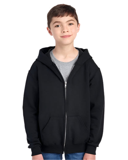 Jerzees 993BR NuBlend Youth Full-Zip Hooded Sweatshirt
