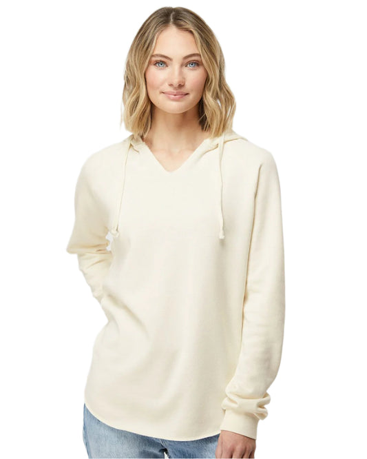 Independent Trading Co. PRM2500 Women's Lightweight California Wavewash Hooded Pullover Sweatshirt
